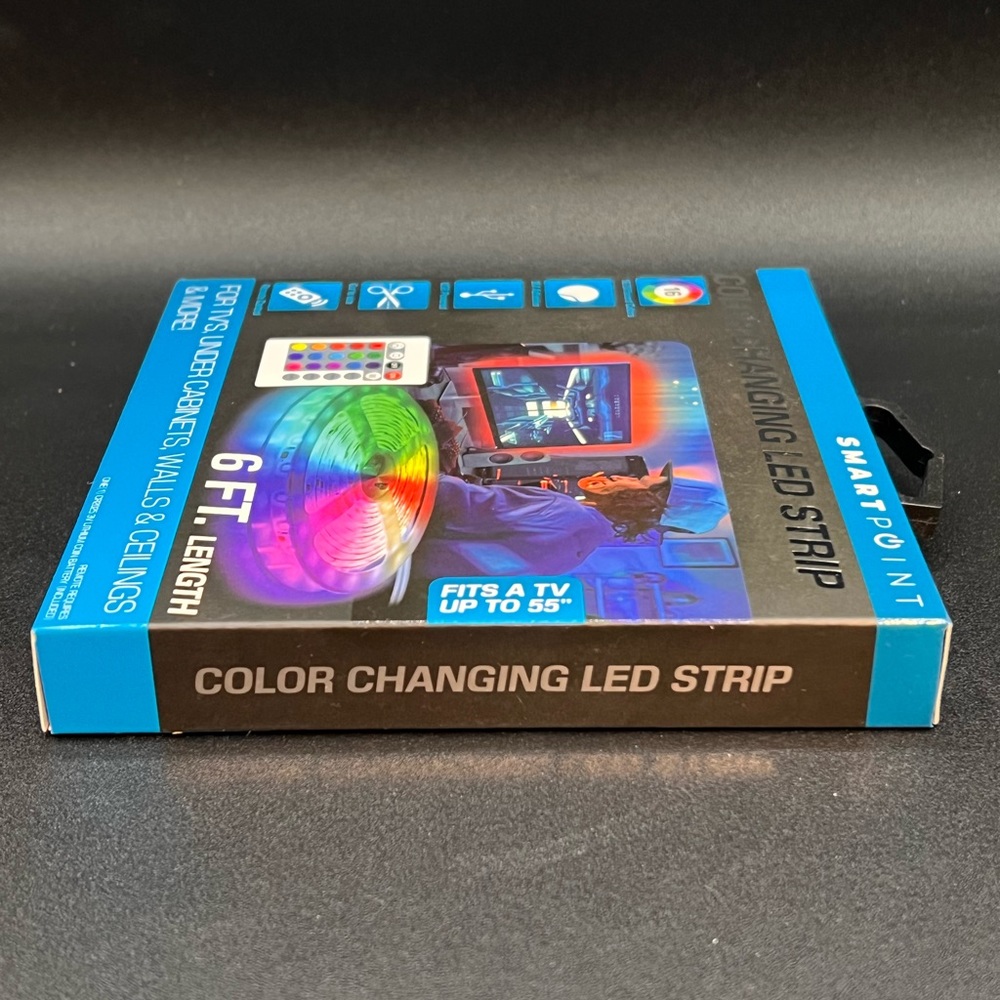 Smartpoint Color Changing LED Strip with Remote 6 Foot- NIB - Picture 5 of 5